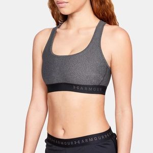 Under Armor Grey Crossbody Sports Bra